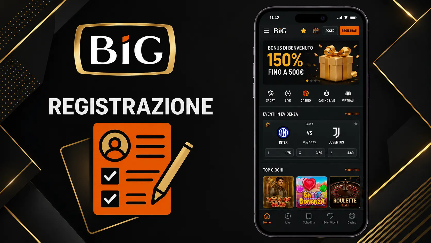 Registrazione BIG Casino
